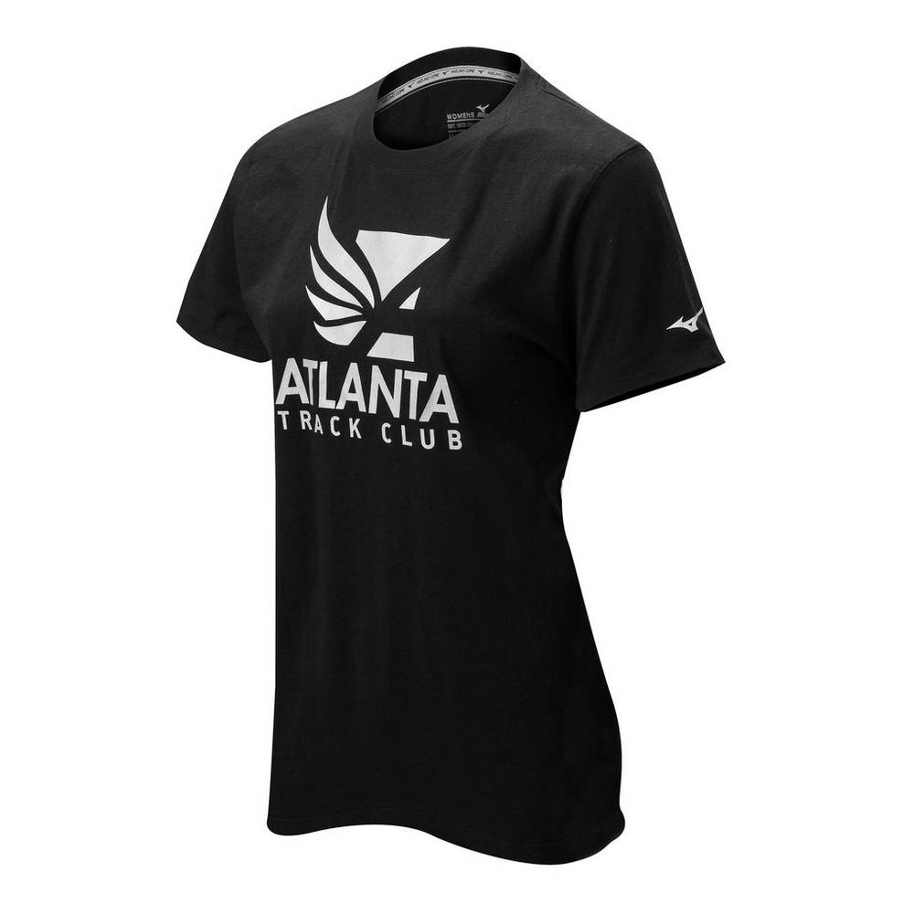 Mizuno Women's Atlanta Track Club Sport Running T-Shirts Black (450024-JYO)